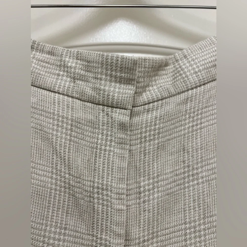 Veronica Beard Isley Check-Print Cropped Linen Cotton Blend Trouser